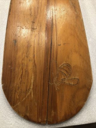 Vintage Hard To Find Bumblebee Brand Wood Canoe Boat Oar Paddle 29 3/4” Long