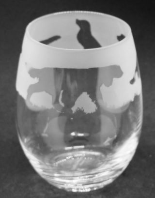 Springer Spaniel Frieze Boxed 36cl Crystal Stemless Wine / Water Glass