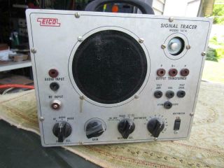 Eico Signal Tracer Model 147a With The Green Eye Powers Up Vintage
