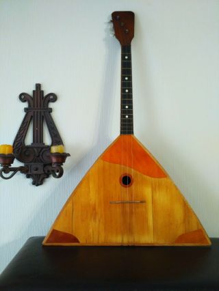 Balalaika Prima 1967.  Vintage,  Classic Russian Balalaika.  Russian Folk Instrument