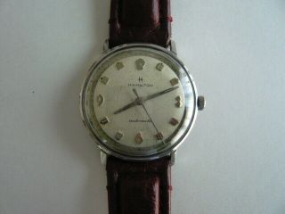 Vintage Men Automatic Watch Hamilton Stainless Steel Good.