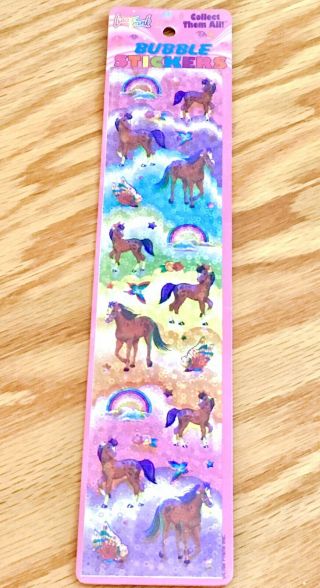Vintage Nip Lisa Frank Bubble Stickers - Horses