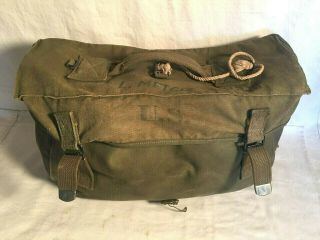 Wwii Boyt 1944 Canvas Us Army Rubber Lined Musette Bag Rucksack Field Bag