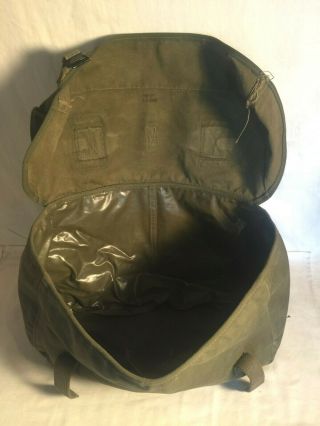 WWII BOYT 1944 Canvas US Army RUBBER LINED Musette Bag RUCKSACK FIELD Bag 2