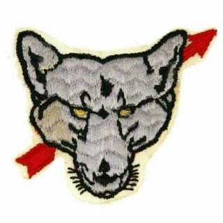 Vintage Kittatinny Lodge Wolf Head Hawk Mountain Council Patch Boy Scouts Bsa Oa