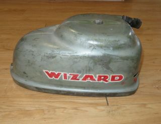 Vintage Wj7 Wizard Outboard Recoil Starter And Top Cover Me 6757 D