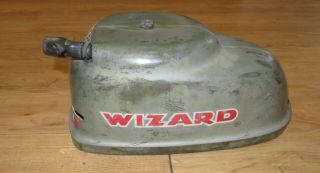 Vintage WJ7 Wizard Outboard Recoil Starter and top cover ME 6757 D 2