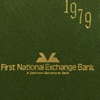 1979 First National Exchange Bank Advertising Datebook Calendar Roanoke Virginia