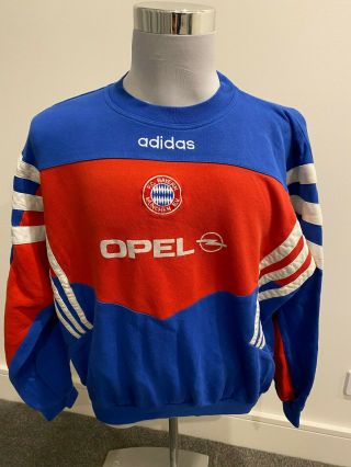 Vintage 90s Bayern Munich Sweater Jumper Football Adidas Munchen Xl