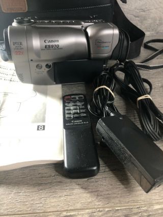 VTG Canon ES970 HI - FI Stereo 8mm Analog Camcorder VCR Player Video Camera 2