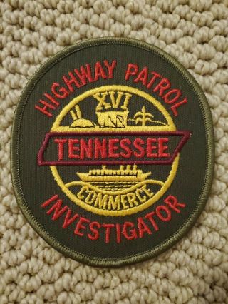 Tennessee Highway Patrol Investigator Patch And Badge Patch - Rare
