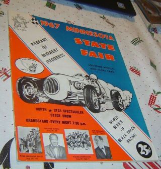 1967 Minnesota State Fair Official Program,  Pageant Progress,  Black Track Racing