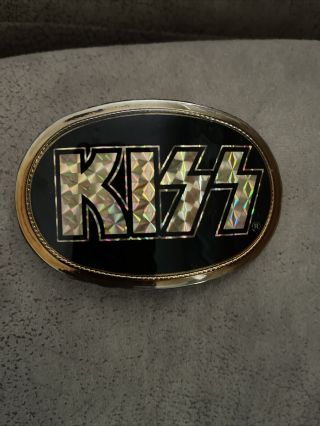 Vintage Kiss 1977 Belt Buckle Pacifica Mfg