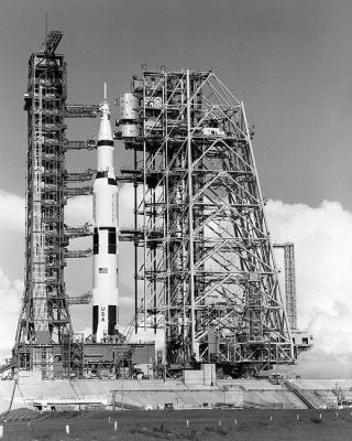 Apollo 11 Saturn V Rocket On Launch Pad 11x14 Silver Halide Photo Print
