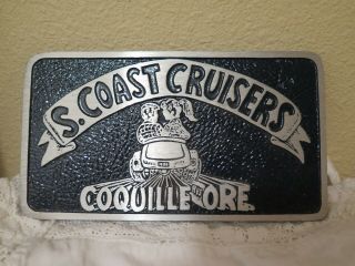 Vintage Oregon Car Club Plaque S.  Coast Cruisers Coquille Ore.