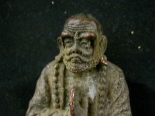 Antique Chinese Brass Hand Made Arhat Statue Wow019