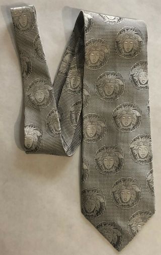Vintage Gianni Versace Silk Medusa Head Neck Tie