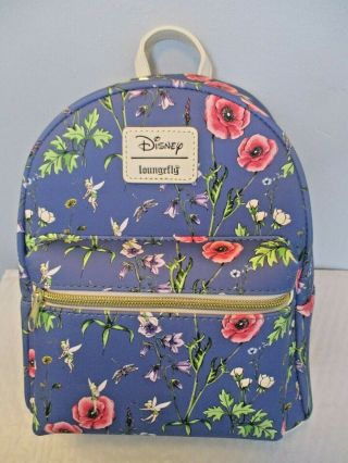 Loungefly Disney Peter Pan Tinker Bell Floral Mini Backpack Nwt