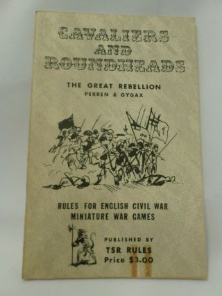 Vintage Cavaliers And Roundheads Great Rebellion Book Tsr Rules 2nd Edition 1975