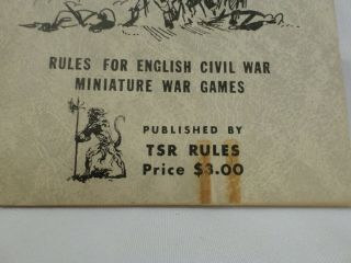 Vintage Cavaliers and Roundheads Great Rebellion Book TSR Rules 2nd Edition 1975 2