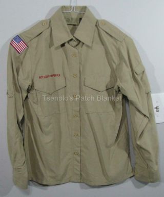 Boy Scout Now Scout Bsa Uniform Blouse Size Ladies X - Small Ls 140