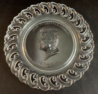 Vintage President John Fitzgerald Kennedy Jfk Decorative Glass Plate