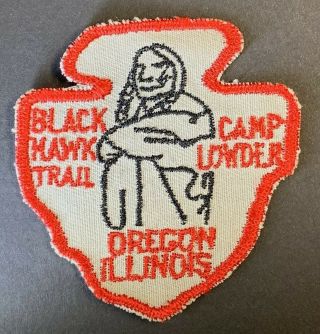 1950s Boy Scout Patch: Camp Lowden - Lowder - Blackhawk Trail Oregon Illinois