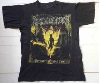 Cradle Of Filth Damnation & A Day Vintage 2003 T Shirt L Black Metal Lp 666 Dani