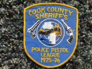 Rare 1975 Cook County Sheriffs Police Pistol League Patch Chicago Illinois
