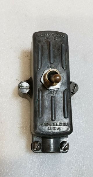 Vintage Walker Turner 900 15 " Drill Press - On Off Switch