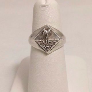 Sterling Silver Cubs Boy Scout Ring.  Size 5