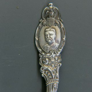 Theodore Roosevelt Sterling Souvenir Spoon