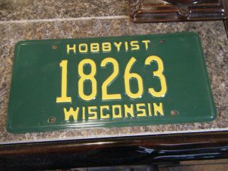 Vintage 1985 Wisconsin License Plate Hobbyist 18263