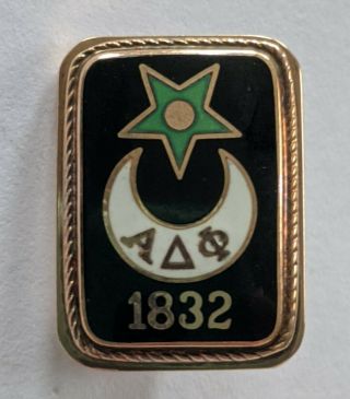 10k Solid Gold Vintage Alpha Delta Phi Fraternity Pin 4.  9 Grams