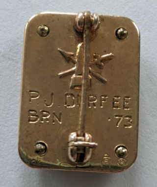 10K Solid Gold Vintage Alpha Delta Phi Fraternity Pin 4.  9 Grams 2
