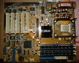 Asus P4p800 - E Deluxe Socket 478 Motherboard Pentium 4 Vintage