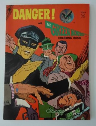Vintage 1966 The Green Hornet Coloring Book 1824 - 4