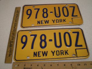 1973 73 1986 86 York Ny License Plate Pair Set Yom Pr 978 - Uoz