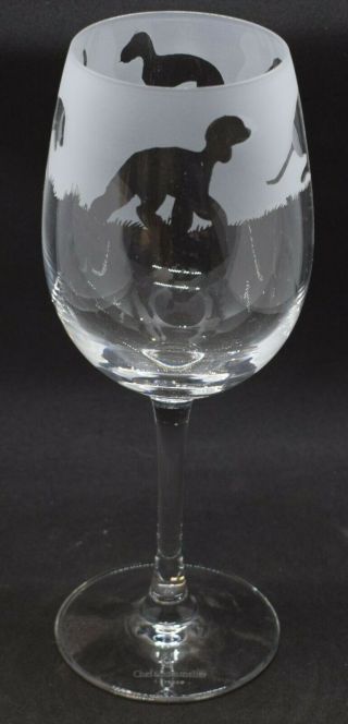 Bedlington Terrier Frieze Boxed 35cl Crystal Wine Glass