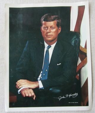 Vintage John F Kennedy Jfk Portrait Photo By Fabian Bachrach - 11 " X 14 "