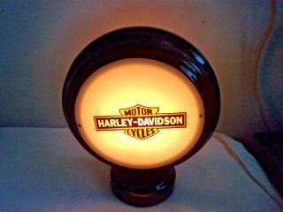 HARLEY DAVIDSON Lighted Sign Gas Pump Top 2