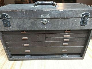 Vintage Kennedy 7 Drawer Machinist Metal Toolbox Model 520 - Missing Front Cover