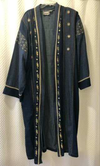 Molato African Duster Jacket Beaded Embroidered Open Front Vintage Women 