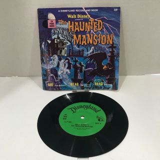 Vintage 970 Walt Disney The Haunted Mansion Record & Book Disneyland Llp - 339 Vgc