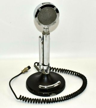 Astatic D - 104 Lollipop Microphone With Stand Cb Ham Vintage