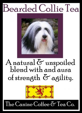 Bearded Collie Tea Perfect English Breakfast Flavor In Collectible Tin