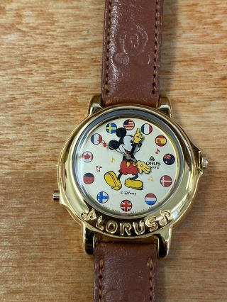 Mickey Mouse Lorus Musical World Flag Watch It’s A Small World