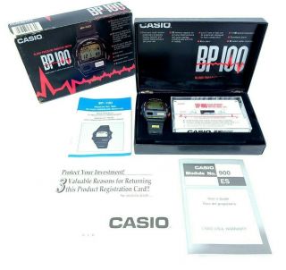 Vintage Casio Bp - 100 Blood Pressure Watch -