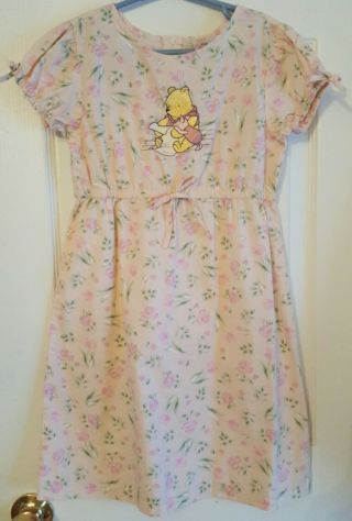 Vintage Disney Winnie The Pooh Girls Dress Sz 7/8 The Disney Store
