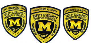 University Of Michigan Police Patch Set Of 3